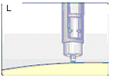 keep the push-button pressed all the way in - Illustration