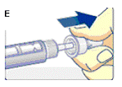 Pull off the big outer needle cap - Illustration