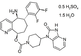 NURTEC ODT (rimegepant) Structural Formula - Illustration