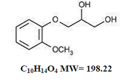 Guaifenesin - Structural Formula Illustration