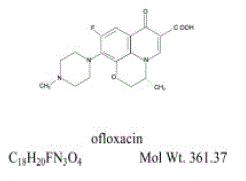 OCUFLOX® (ofloxacin ophthalmic solution) 0.3% sterile Structural Formula Illustration