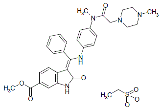 OFEV® (nintedanib) Structural Formula - Illustration