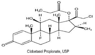 Olux-E®
(clobetasol propionate) Structural Formula Illustration