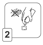 Turn the can upside down Push the button to dispense a small amount of OLUX Foam on the affected area 1 - Illustration