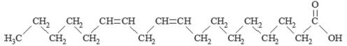 Arachidonic acid - Structural Formula - Illustration