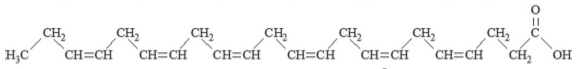 Oleic acid - Structural Formula - Illustration