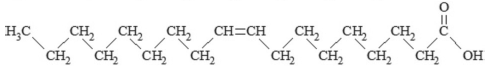 Linoleic acid - Structural Formula - Illustration