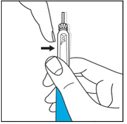 Gently tap the cartridge holder - Illustration