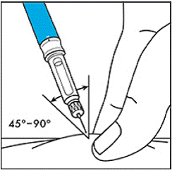 Insert the needle under the skin - Illustration