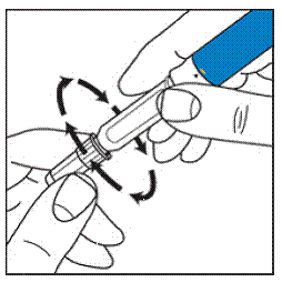 Remove the needle from the Pen - Illustration