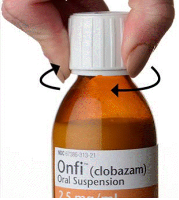 Cap the bottle tightly with the adapter in place - Illustration