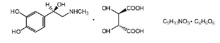 Epinephrine - Structural Formula - Illustration