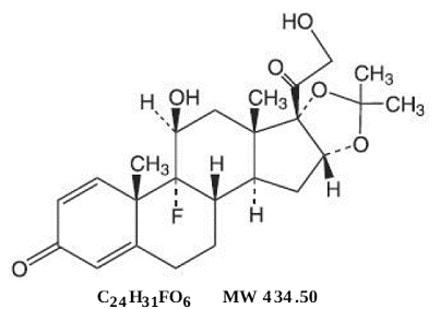 Oralone® (triamcinolone acetonide) Structural Formula  - Illustration