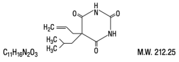 Butalbital structural formula illustration