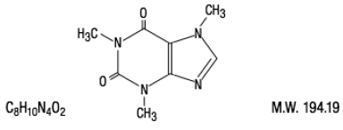 Caffeine structural formula illustration