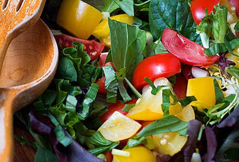 A colorful, garden fresh salad.