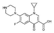 OTIPRIO<sup>®</sup> (ciprofloxacin otic) Structural Formula Illustration