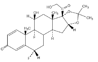 Fluocinolone acetonide - Structural Formula Illustration