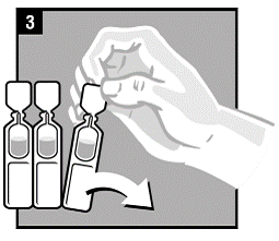 Pull apart 1 single-dose vial - Illustration