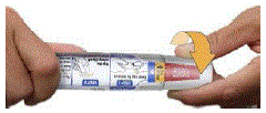Wipe the area with an alcohol (prep) swab - Illustration