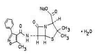 Oxacillin Structural Formula Illustration