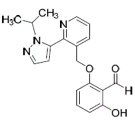 OXBRYTA™ (voxelotor) Structural Formula Illustration