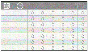 Track each time you instill an eye drop
of OXERVATE on the weekly Dose Recording Card provided with the delivery
system - Illustration