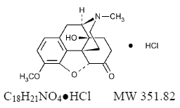 Oxycodone - structural formula illustration