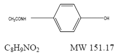 Acetaminophen - structural formula illustration