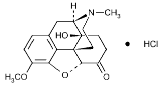 Oxycodone structural formula illustration