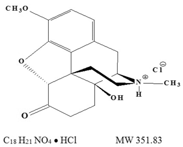 OXYCONTIN® (oxycodone hydrochloride) Structural Formula Illustration