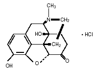 NUMORPHAN® (Oxymorphone Hydrochloride)  Structural Formula Illustration