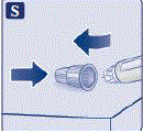 If you do not have a sharps disposal container, follow a 1-handed needle recapping method. Carefully slip the needle into the outer needle cap. Dispose of the needle in a sharps disposal container as soon as possible. - Illustration