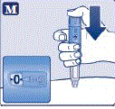 Press and hold down the dose button until the dose counter shows 0. - Illustration