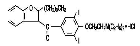 PACERONE® (Amiodarone HCl) Structural Formula Illustration