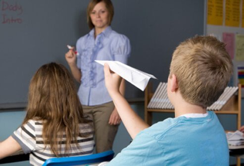 ADHD symptoms in children are commonly noticed in the classroom.