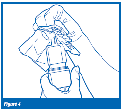 To clean the nasal applicator, remove the plastic
cap - Illustration