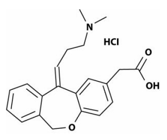 PAZEO (olopatadine hydrochloride) Structural Formula Illustration