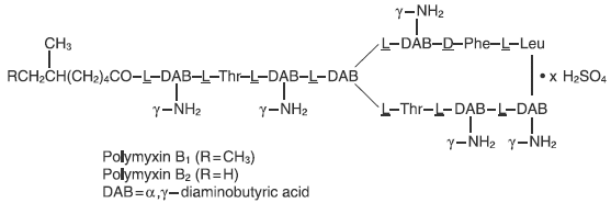 Polymyxin B sulfate Structural Formula Illustration