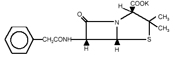 PFIZERPEN (penicillin G potassium)  Structural Formula Illustration