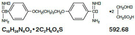 Pentam® 300 (pentamidine isethionate) Structural Formula Illustration