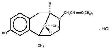 pentazocine hydrochloride Structural Formula Illustration