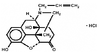naloxone hydrochloride Structural Formula Illustration