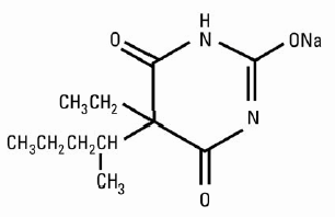 NEMBUTAL® (Pentobarbital Sodium) Structural Formula Illustration