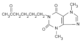 PrTRENTAL® (Pentoxifylline) Structural Formula Illustration