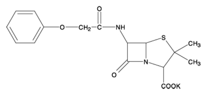 Penicillin VK (Potassium) - Structural Formula Illustration