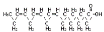 Linolenic acid - Structural formula Illustration