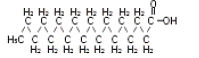 Stearic acid - Structural formula Illustration