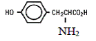 Tyrosine - Structural formula Illustration