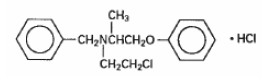 Dibenzyline (phenoxybenzamine hydrochloride) structural formula illustration